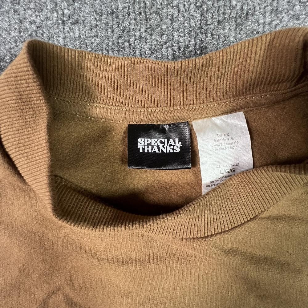Special Thanks "Howdy" Sweatshirt Women's L Brown Cotton Fleece-Lined Hiking - Picture 5 of 10